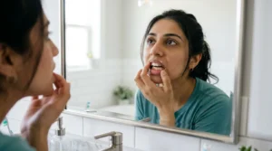 Checking a white spot lesion, the only stage at which a cavity can be reversed