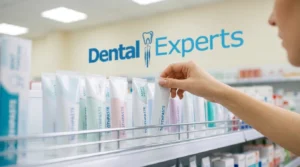 Choosing a toothpaste for sensitive teeth from a pharmacy shelf in Pakistan