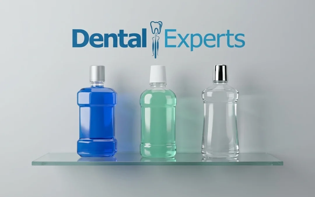 Different types of mouthwash compared side by side