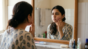 Facial swelling from a tooth infection, a sign needing same-day dental care