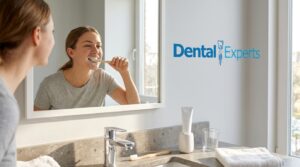 Person practicing daily habits that help stop tooth decay